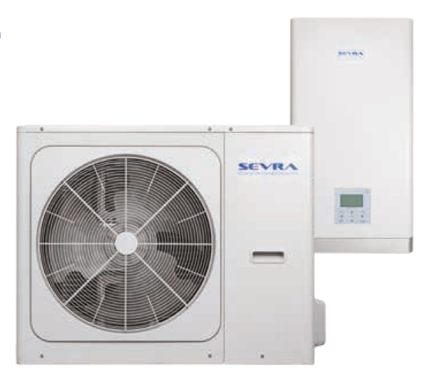 Pompa ciepła SEVRA Split SEV-MHPS3-10/I + SEV-HPS1-08/O 8kW