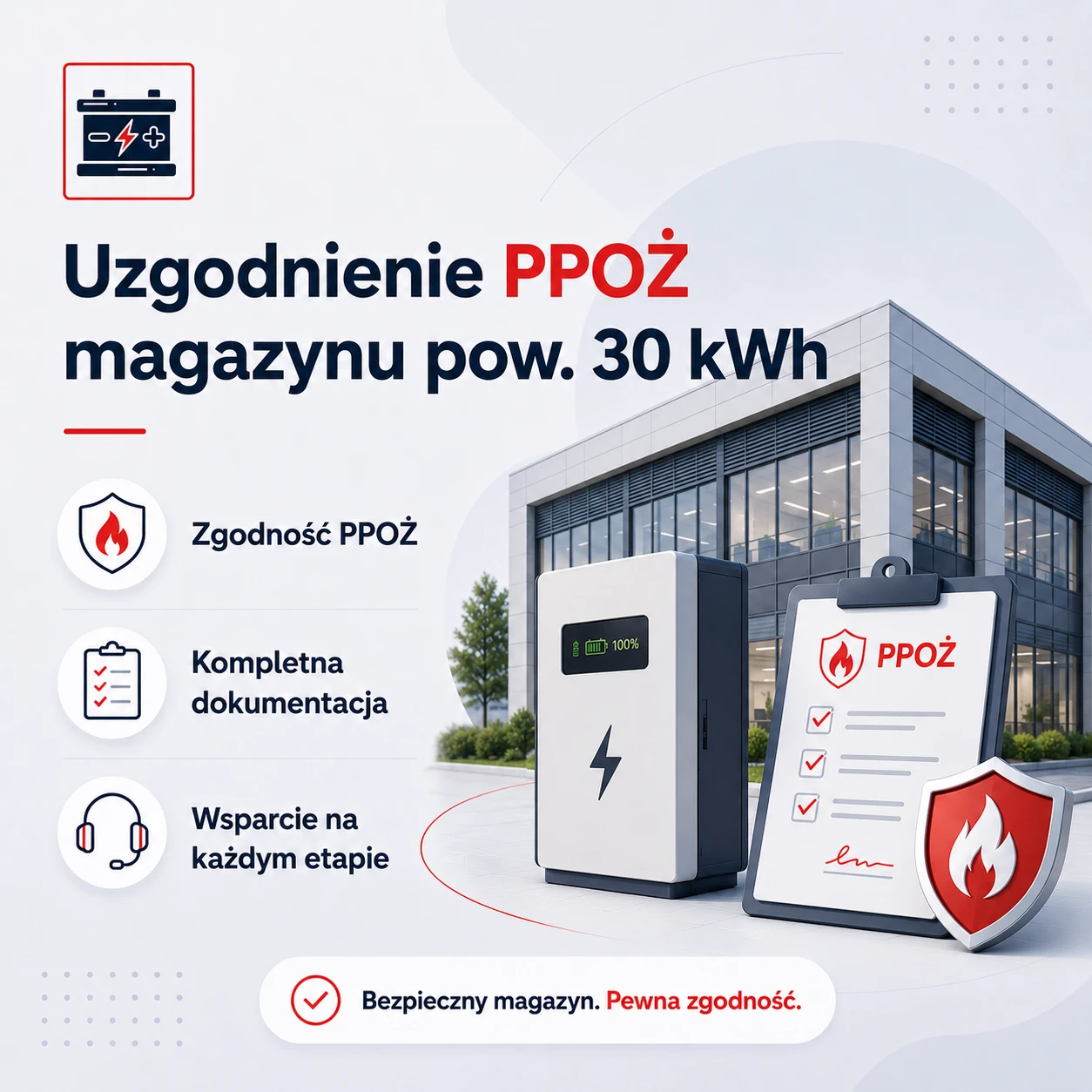 Brandschutzgenehmigung für Energiespeicher über 30 kWh