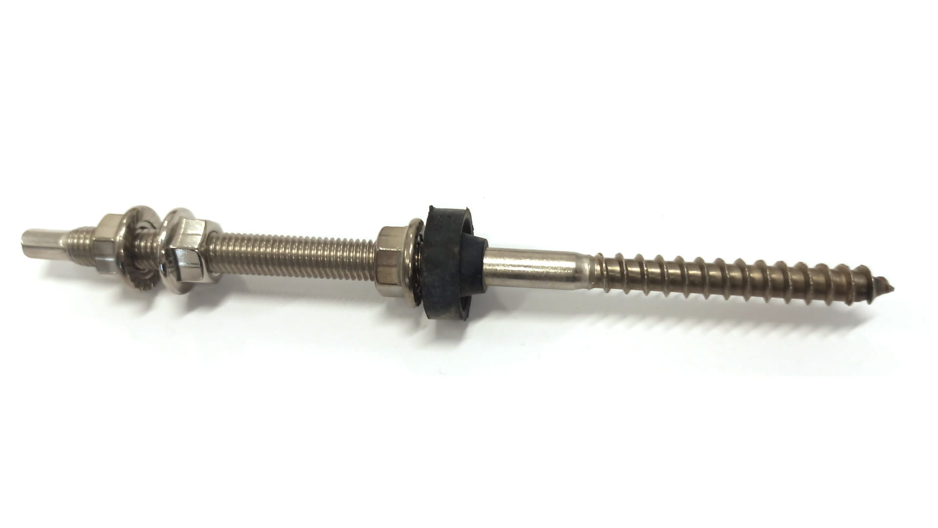 DW-10-250-B - Śruba z gwintem podwójnym bez podkładki M10 x 250 A2